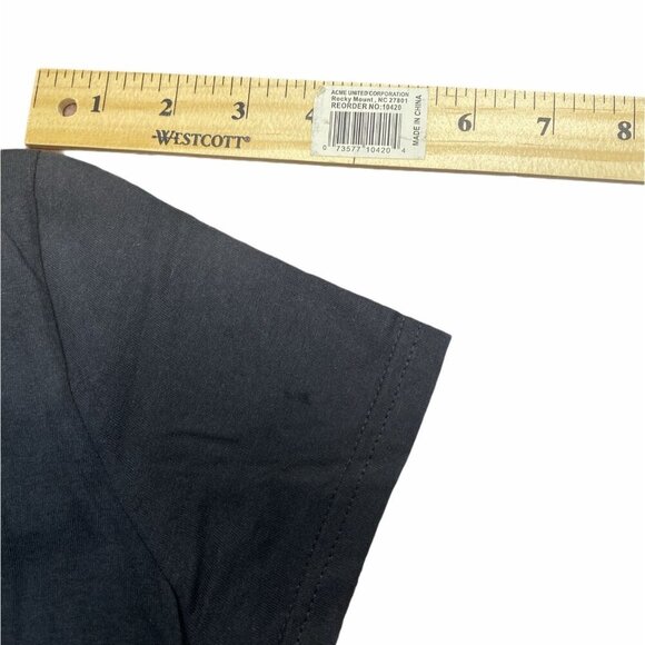 Fruit Of The Loom Women's Black T-Shirt Small American Flag Sign Language Cotton - Picture 2 of 6